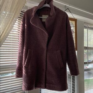 Abercrombie & Fitch Plush Oversized Teddy Jacket in lavender | M